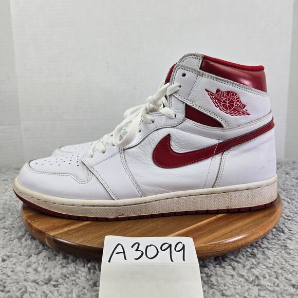 Jordan 1 Retro OG High Metallic Red Leather Casual Sneaker Mens 13 555088-103